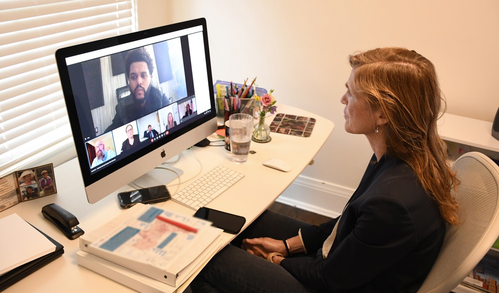 AAID Samantha Power meets with the Weeknd