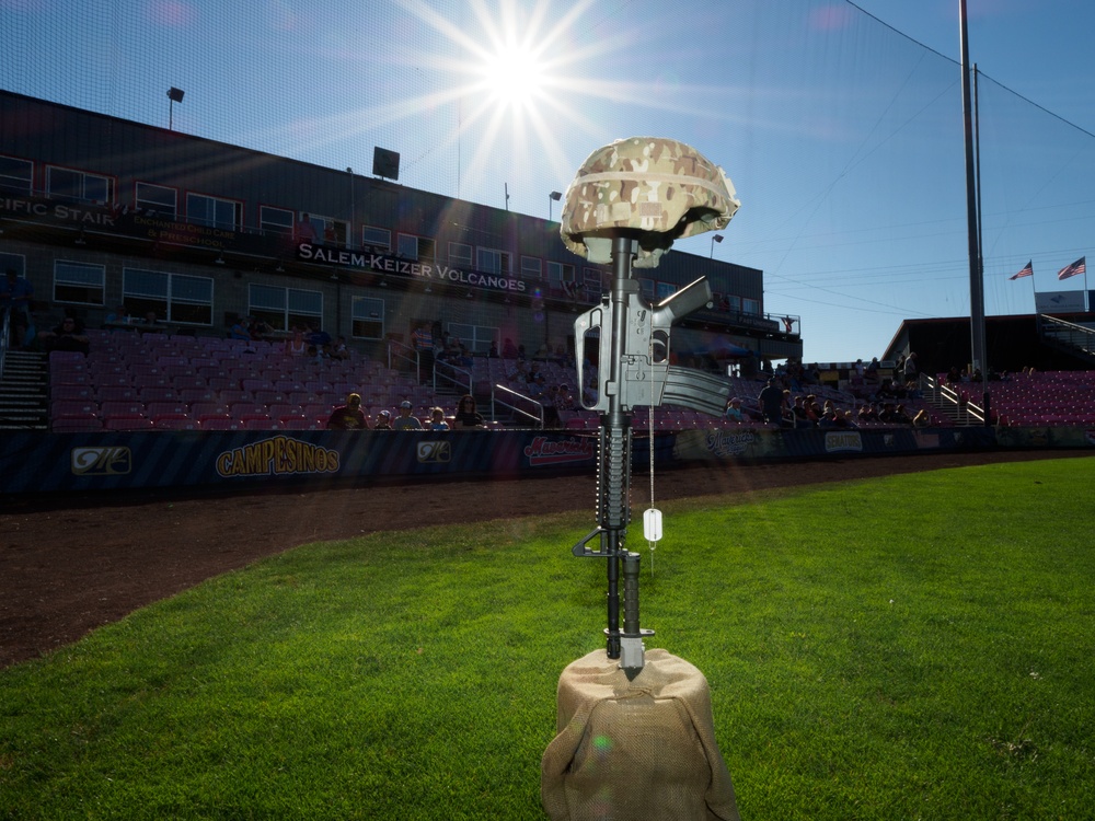 Oregon Guard Takes Part in 4th of July Celebration at Volcanoes Stadium