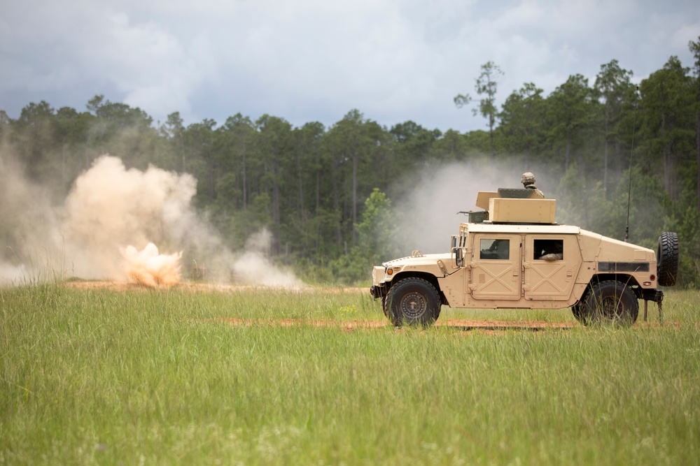 Marne Air Soldiers conduct a convoy live fire exercise at Fort Stewart, Georgia.