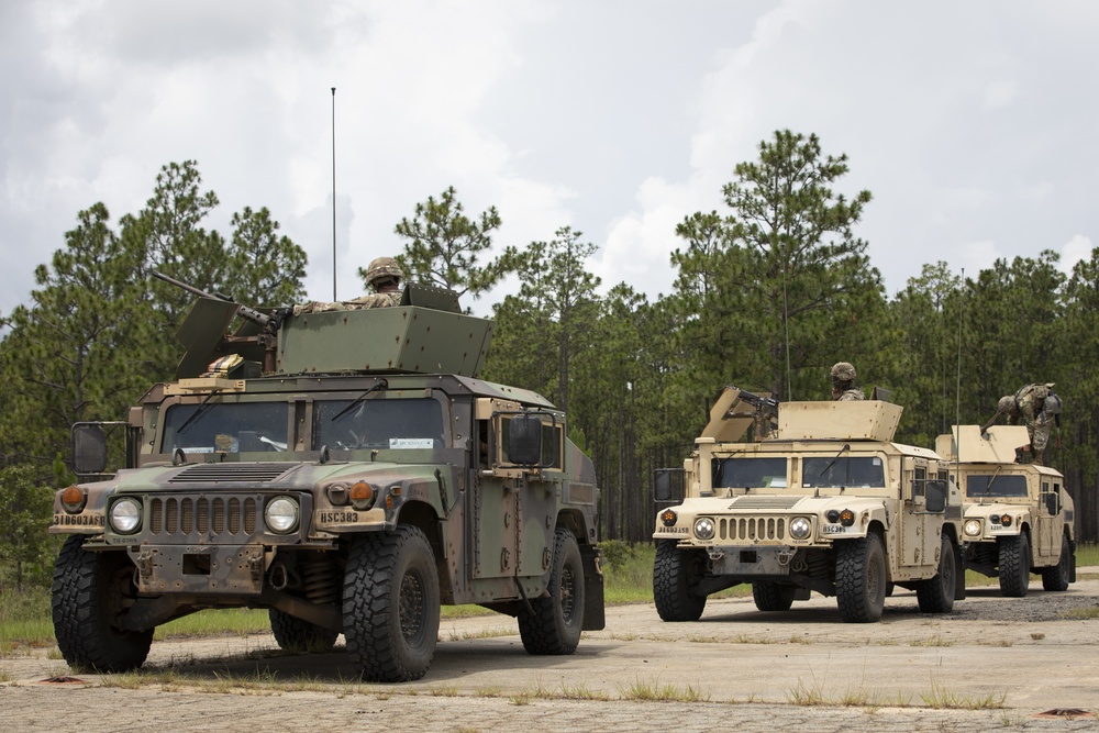 Marne Air Soldiers conduct a convoy live fire exercise at Fort Stewart, Georgia.