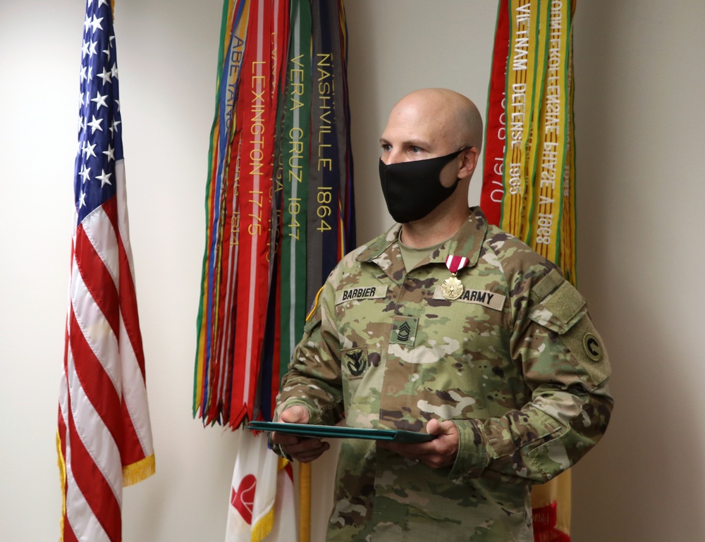 Master Sgt. William Barbier Award Ceremony