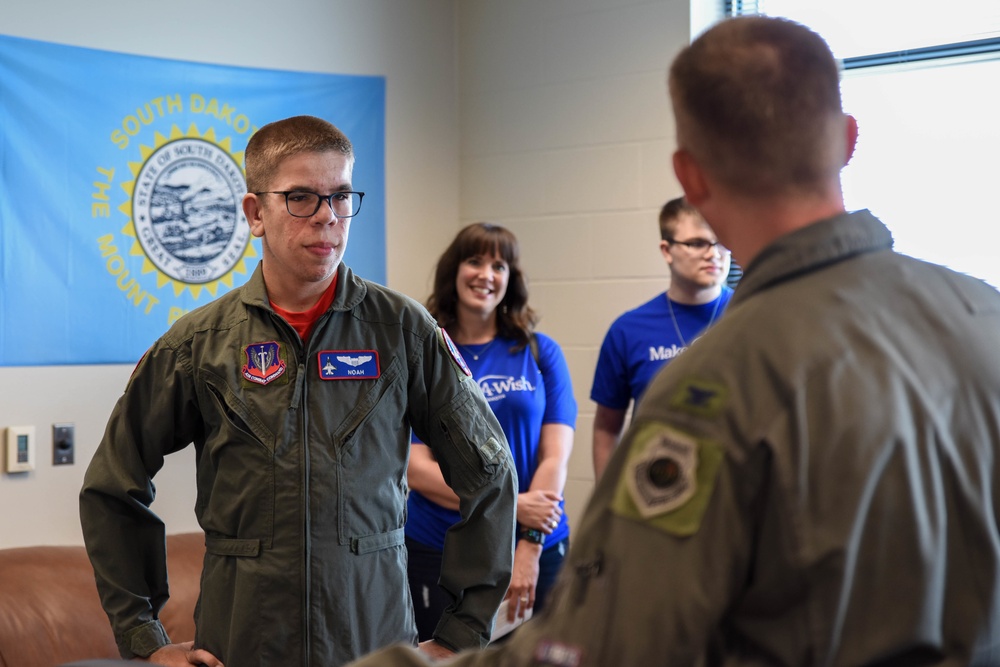 South Dakota Air National Guard and Make-A-Wish grant boy's wish to ride in a F-16