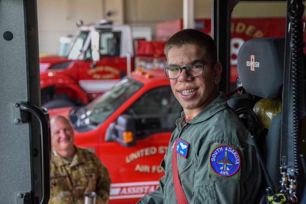 South Dakota Air National Guard and Make-A-Wish grant boy's wish to ride in a F-16