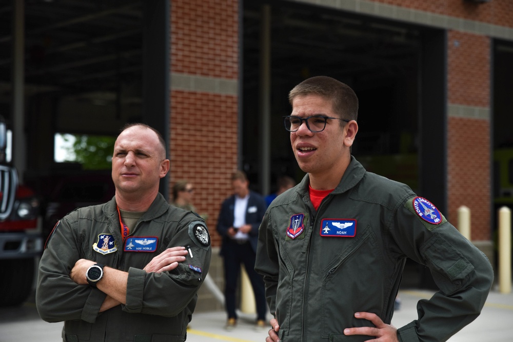 South Dakota Air National Guard and Make-A-Wish grant boy's wish to ride in a F-16