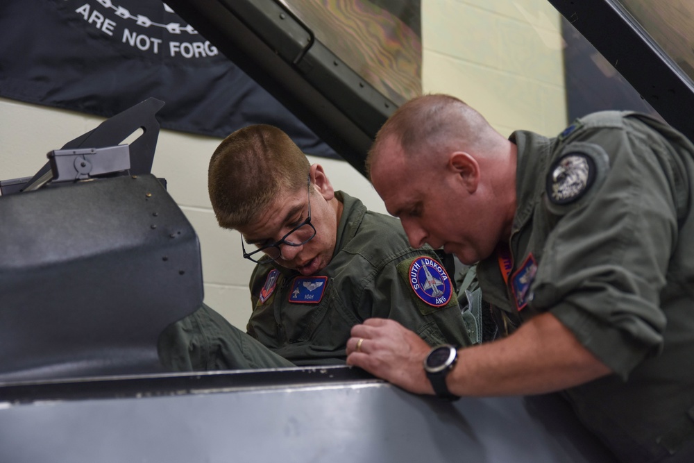 South Dakota Air National Guard and Make-A-Wish grant boy's wish to ride in a F-16