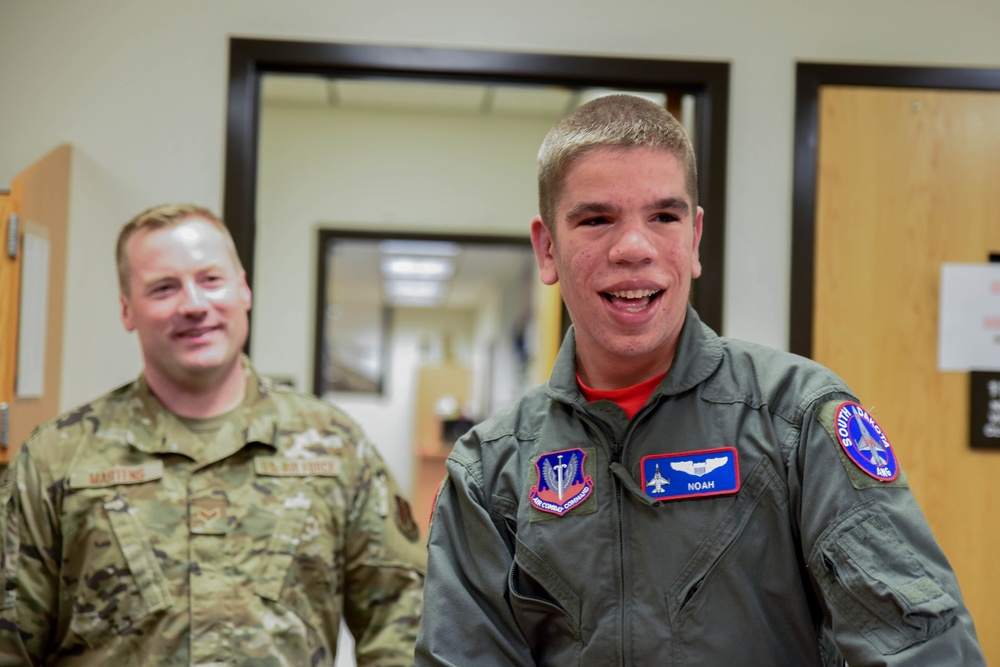 South Dakota Air National Guard and Make-A-Wish grant boy's wish to ride in a F-16