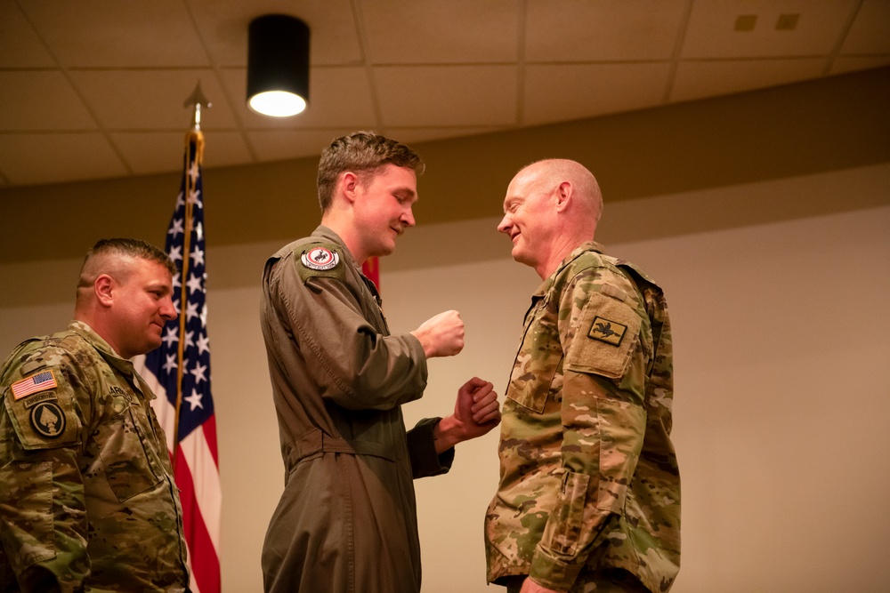 Bryan Woodward promotes to Chief Warrant Officer 3