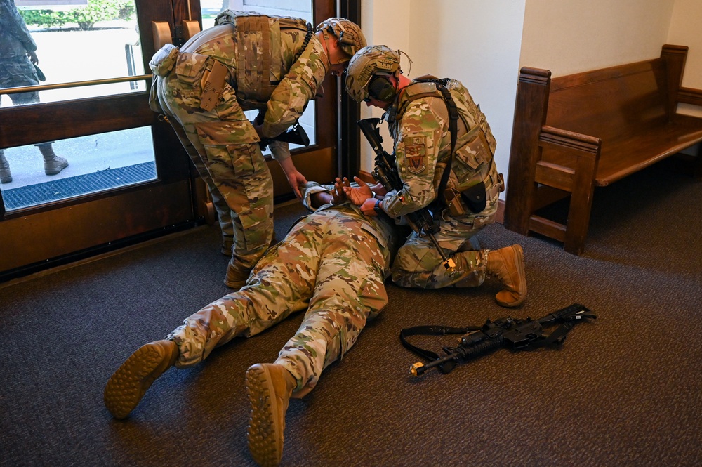 Chapel participates in active shooter exercise on JBLE