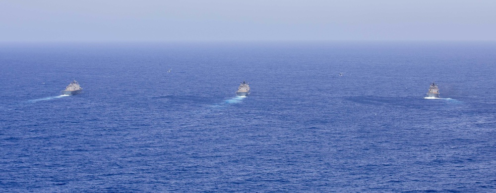 Three LCS Ships Operate Together in Maritime Training Exercise During 4th of July