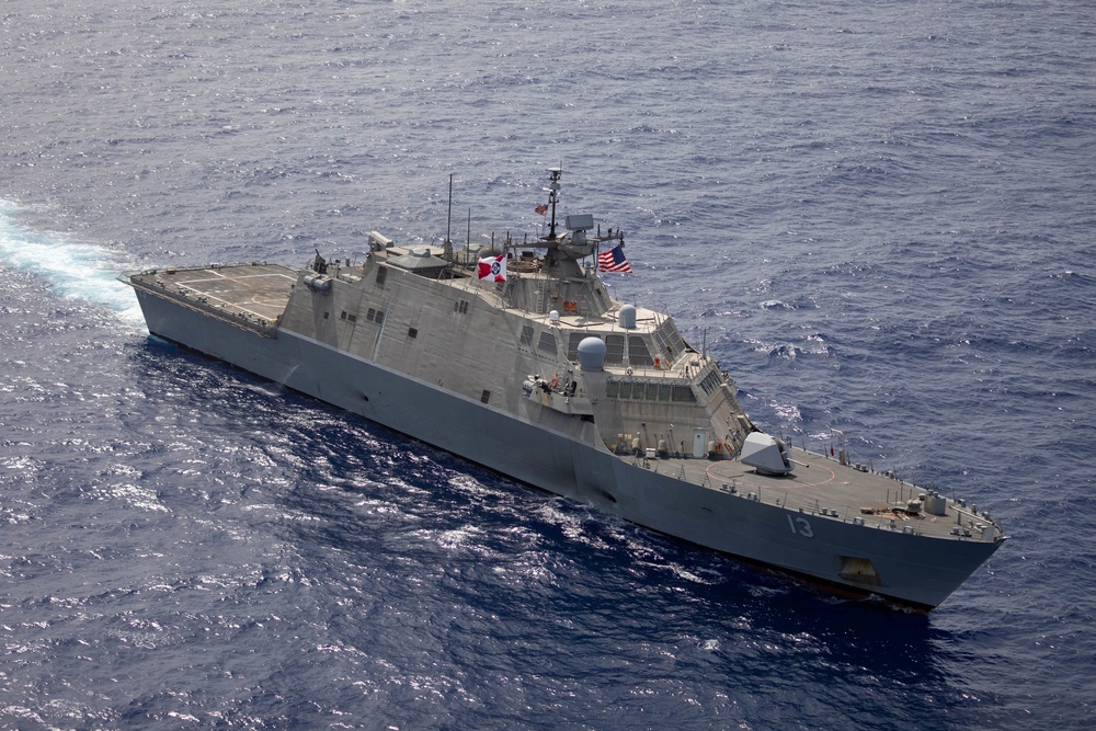 Three Freedom-Variant Littoral Combat Ships Operate Together During 4th of July