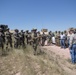 Wyoming Governor Mark Gordon and other distinguished guests visit the Camp Guernsey training area to experience a live-fire exercise with the Wyoming Army National Guard