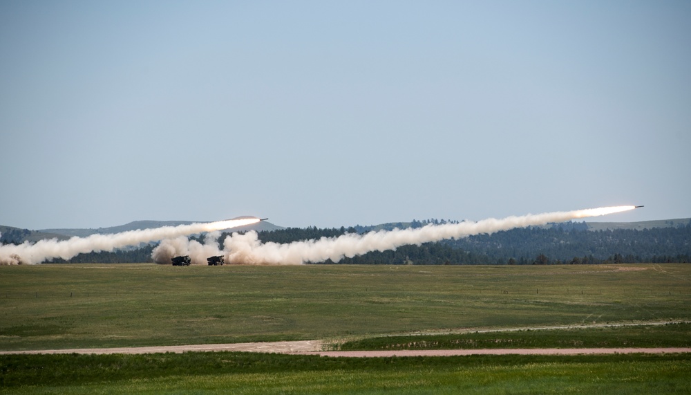 Wyoming Governor Mark Gordon and other distinguished guests visit the Camp Guernsey training area to experience a live-fire exercise with the Wyoming Army National Guard