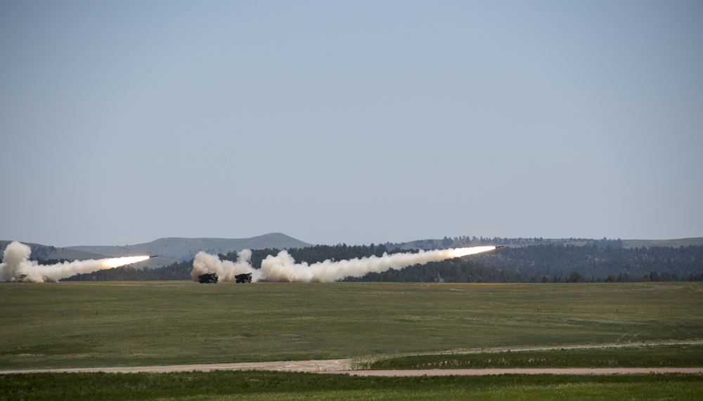 Wyoming Governor Mark Gordon and other distinguished guests visit the Camp Guernsey training area to experience a live-fire exercise with the Wyoming Army National Guard