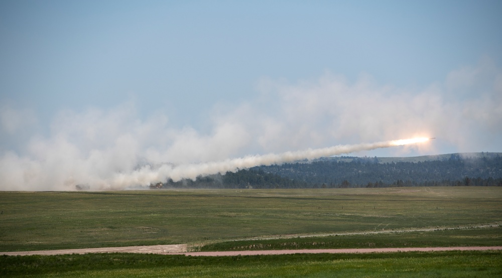 Wyoming Governor Mark Gordon and other distinguished guests visit the Camp Guernsey training area to experience a live-fire exercise with the Wyoming Army National Guard