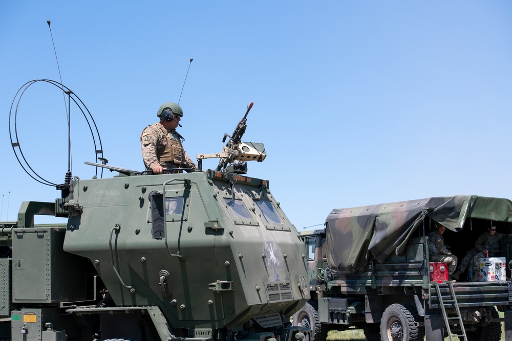 Wyoming Governor Mark Gordon and other distinguished guests visit the Camp Guernsey training area to experience a live-fire exercise with the Wyoming Army National Guard