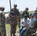 Wyoming Governor Mark Gordon and other distinguished guests visit the Camp Guernsey training area to experience a live-fire exercise with the Wyoming Army National Guard