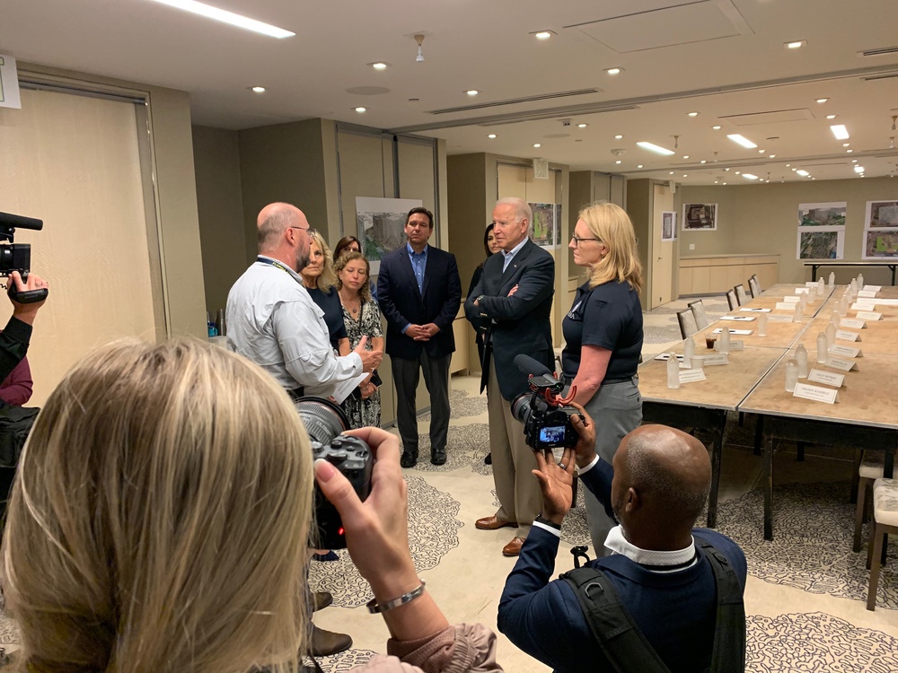 President Biden visits Surfside building recovery operations