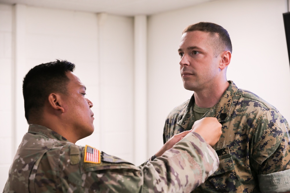 Service Members Receive the Joint Service Achievement Medal at Task Force West