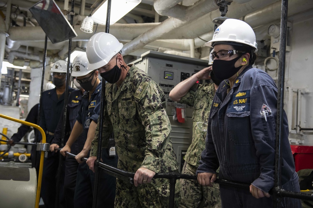 ESG 7 Visits USS Blue Ridge