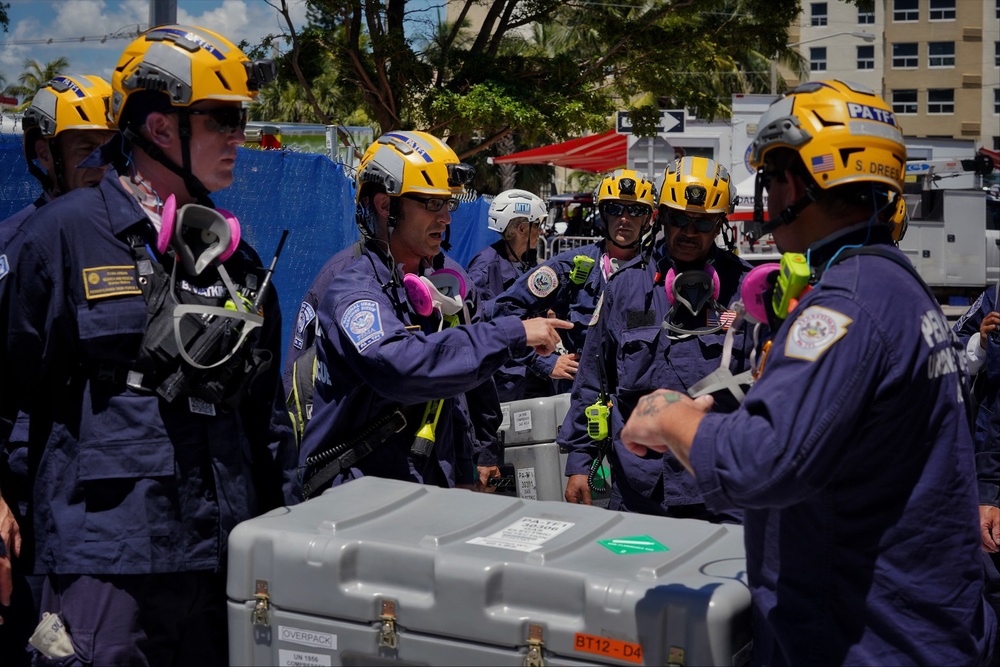 Urban Search and Rescue teams continue to support Surfside Building Collapse recovery