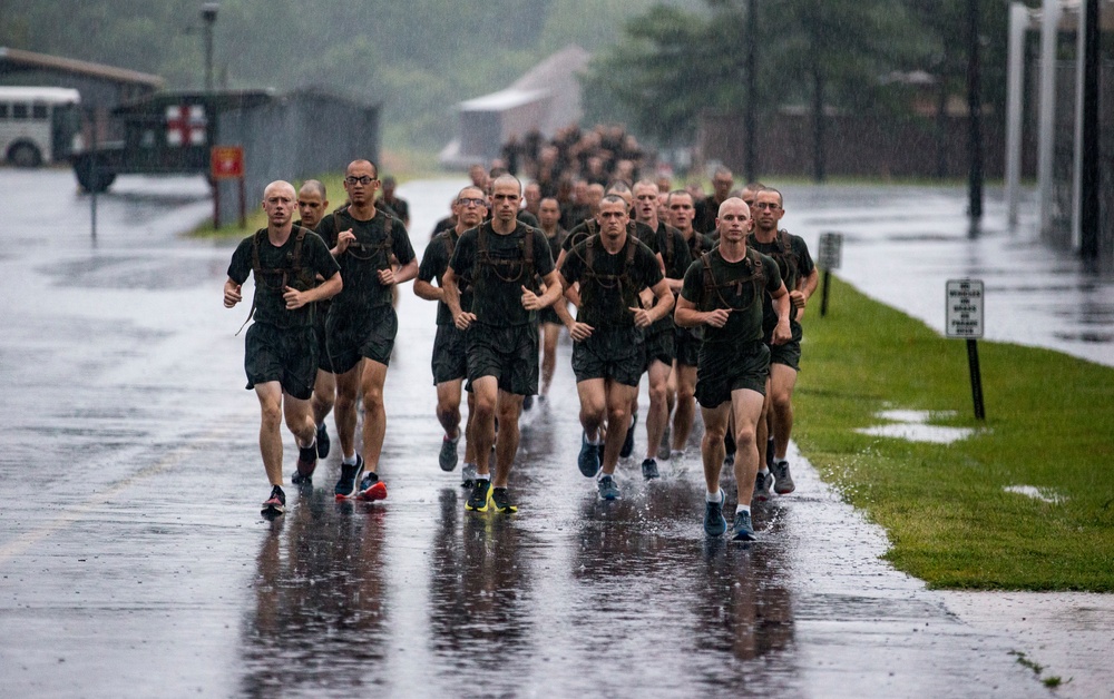 Marine Corps Officer Candidates Run