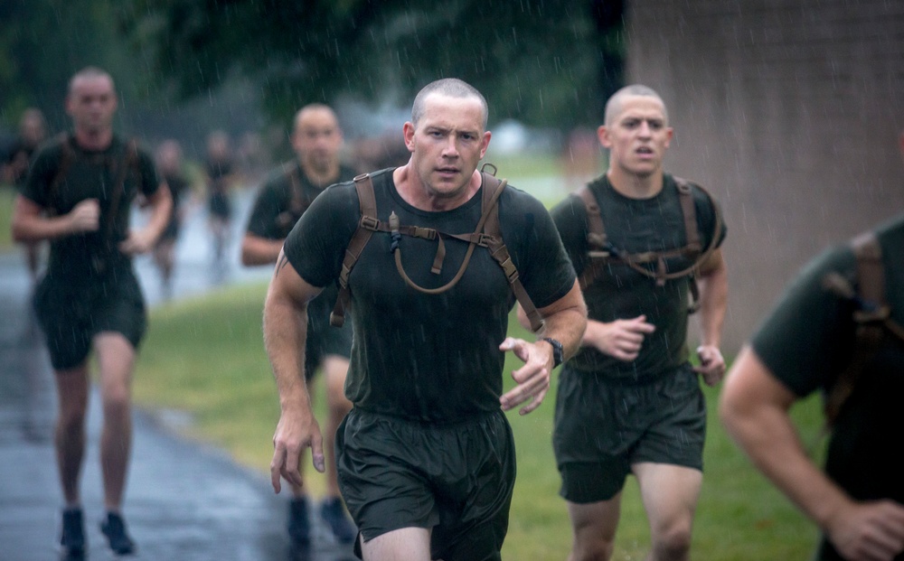 Marine Corps Officer Candidates Run