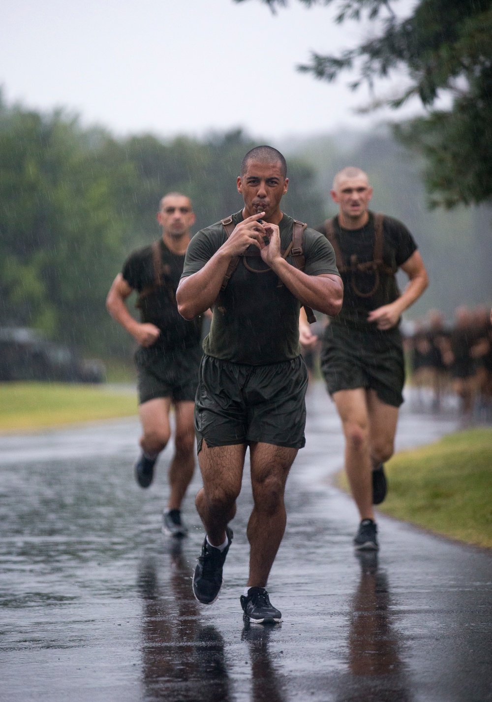 Marine Corps Officer Candidates Run