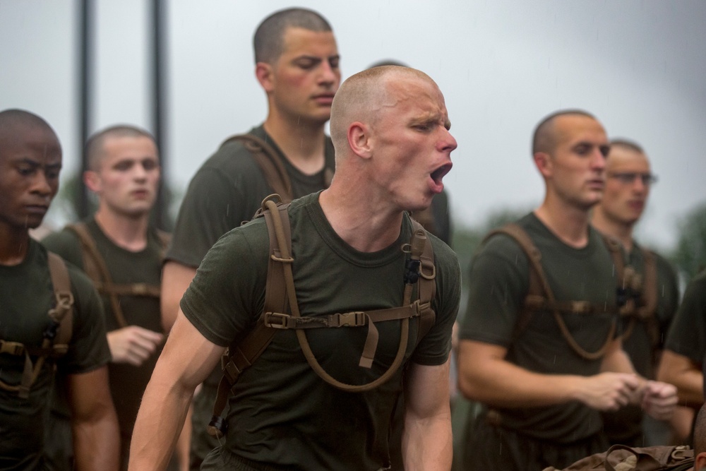 Marine Corps Officer Candidates Run