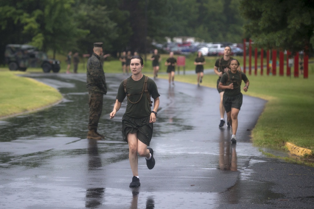 Marine Corps Officer Candidates Run