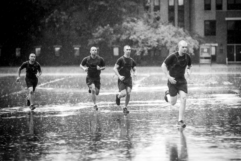 Marine Corps Officer Candidates Run