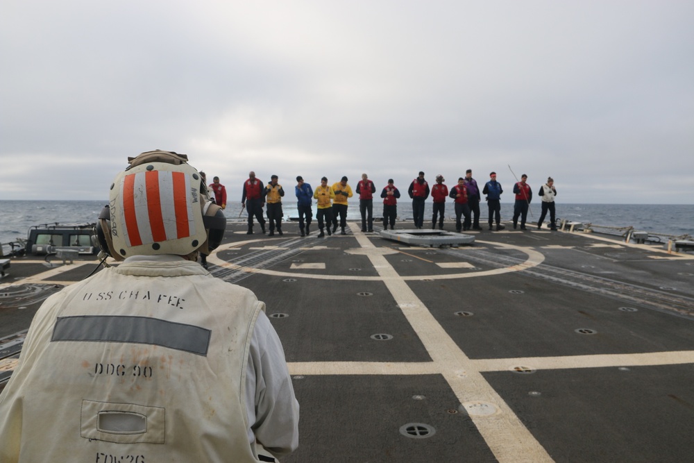 Sailors Conduct FOD Walk Down