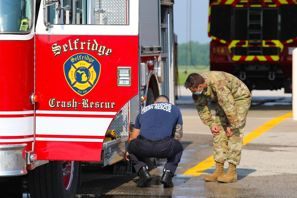 On-the-job training at the Selfridge Fire Department