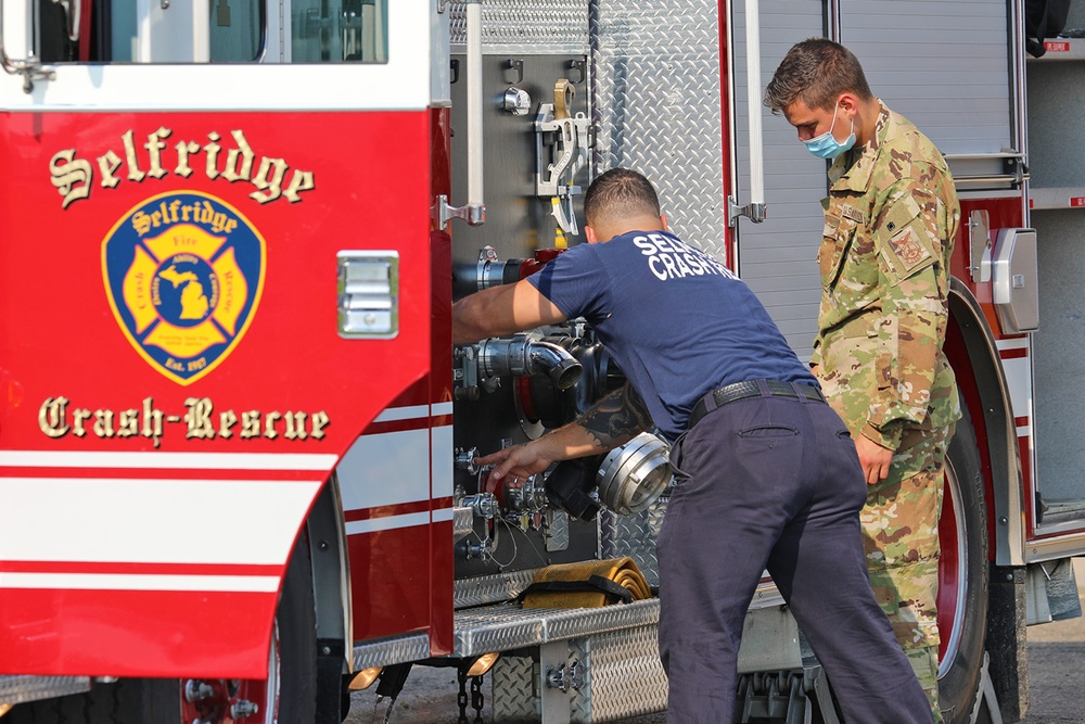 On-the-job training at the Selfridge Fire Department