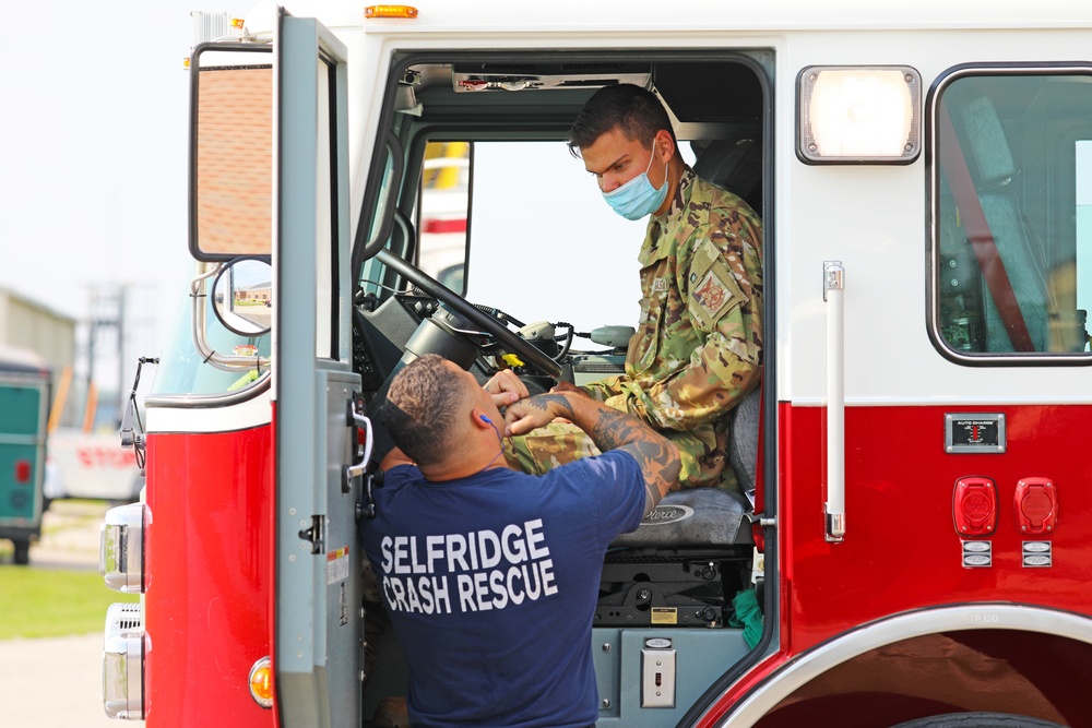 On-the-job training at the Selfridge Fire Department