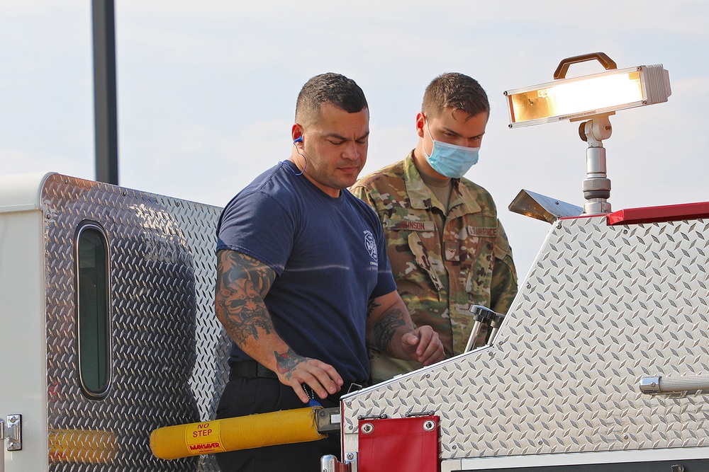 On-the-job training at the Selfridge Fire Department