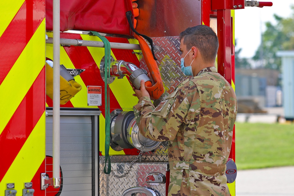 On-the-job training at the Selfridge Fire Department