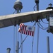 USS Billings Flies the U.S. Coast Guard Ensign as the Ship Transits the Caribbean Sea