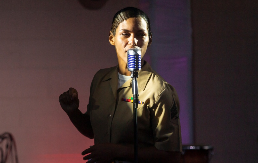 2nd Marine Aircraft Wing Band performs during Independence Day concert