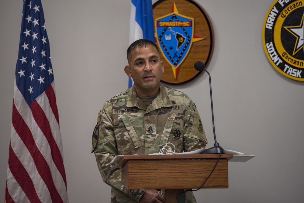 CSM Eduardo Fernandez assumes responsibility for JTF-Bravo