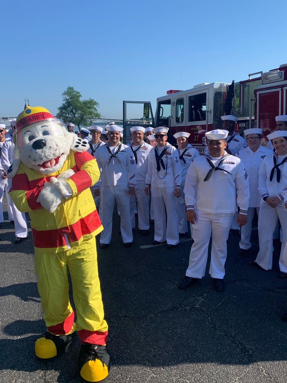 DVIDS Images NWS Yorktown Sailors and Sparky are ready for the 4th