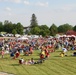 Iowans listen to the 34th Army Band, Sidewinders, Summer Concert Series concert at the historic Camp Dodge pool pavilion.