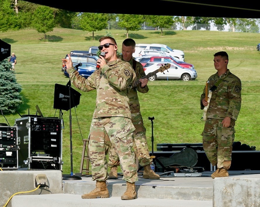 Sgt. Mark Meier, musician with the 34th Army Band, Sidewinders