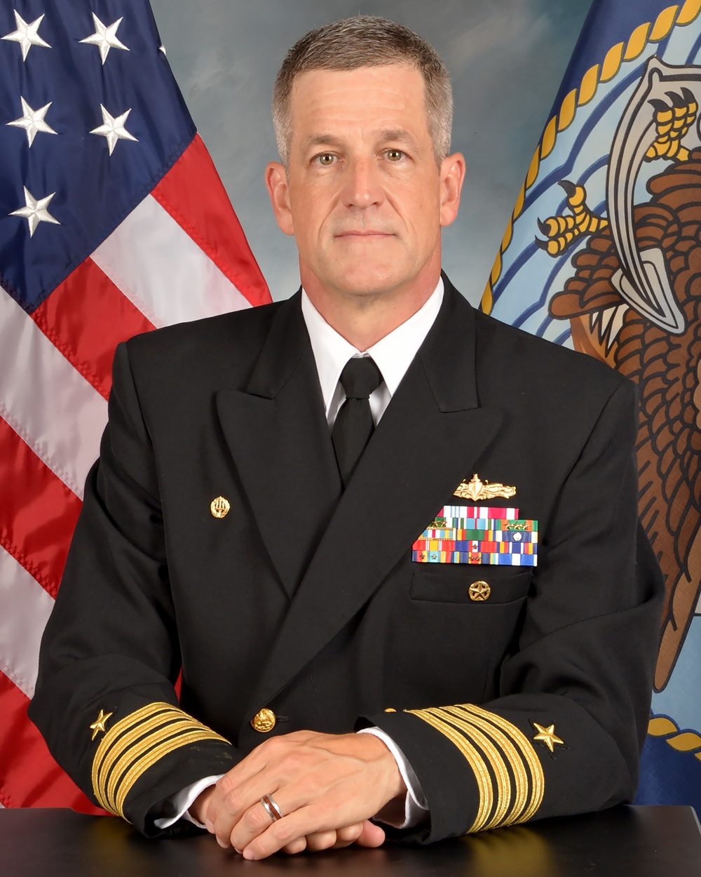 Official U.S. Navy photo of Capt. Douglas J. Pegher.