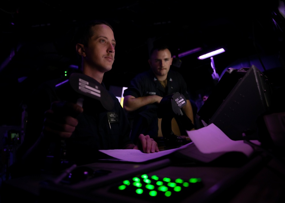 USS Sioux City Sailors Conduct Maintenance on 30mm Gun Turrets