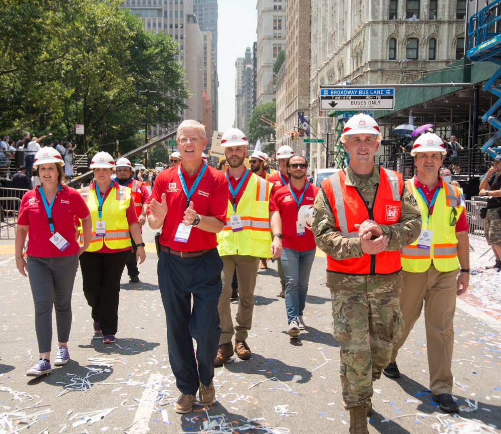 The U.S. Army Corps of Engineers March in Formation