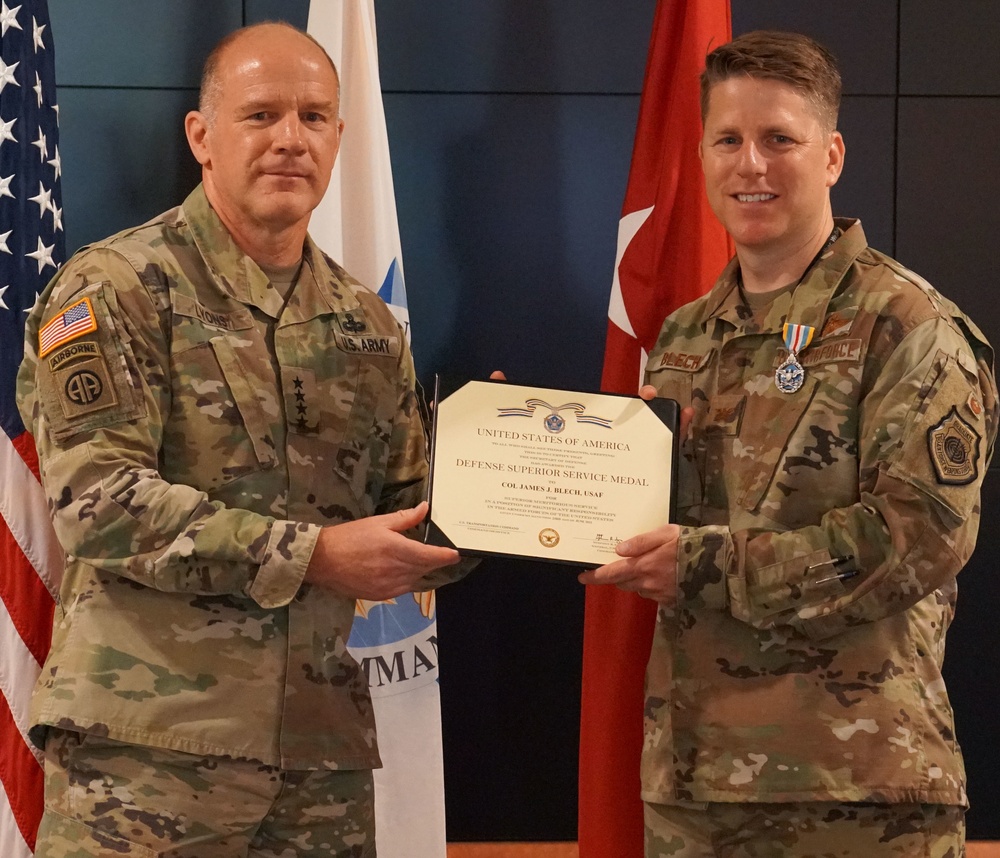 USAF Col. James J. Blech Receives the Defense Superior Service Medal