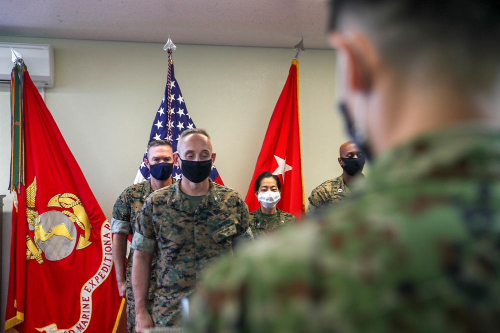 Japan Ground Self-Defense Force Major General awards three U.S. Marines and one Sailor