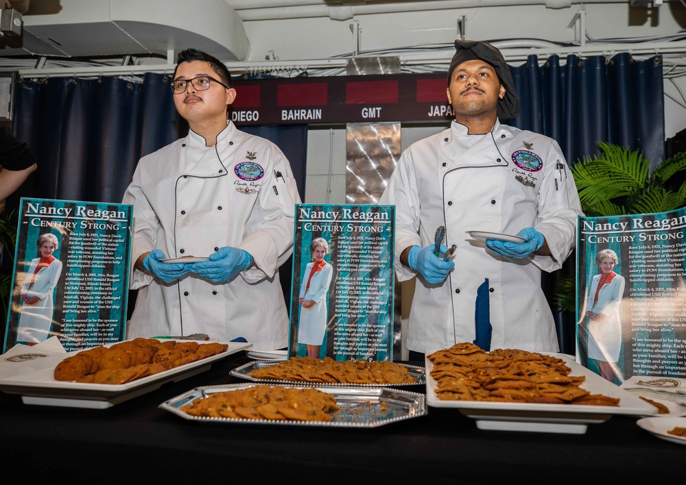 USS Ronald Reagan (CVN 76) Nancy Reagan Birthday