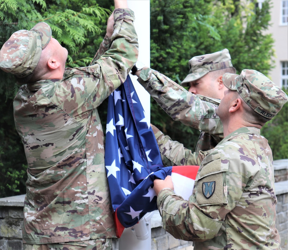 Polish and U.S. Flags officially raised at the Poznan forward operating site