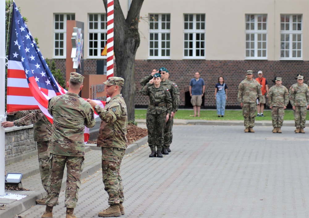 Polish and U.S. Flags officially raised at the Poznan forward operating site